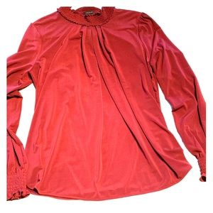 Burgundy long sleeve blouse
